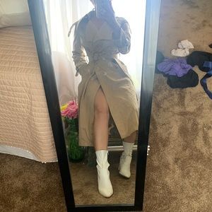 Vintage Fox Run Pleated Trench Coat